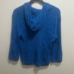 Faded Glory Blue Hooded Cardigan